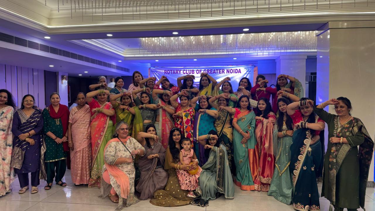 रोटरी क्लब ग्रेटर नोएडा ने मनाया हरियाली तीज महोत्सव: महिलाओं के बीच विभिन्‍न प्रतियोगिता का हुआ आयोजन