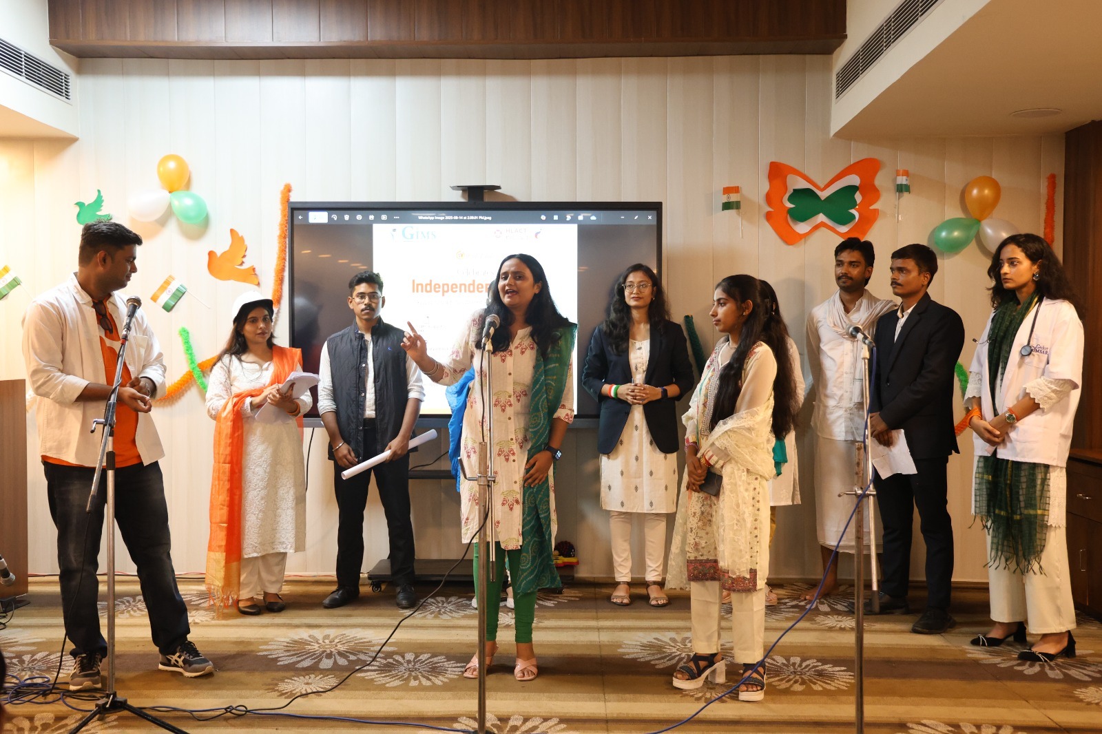 जीआईएमएस में स्वतंत्रता दिवस पर दिखा देशभक्ति व एकता का संगम:स्वतंत्रता दिवस की पूर्व संध्या पर विद्यार्थियों ने दी प्रस्‍तुति