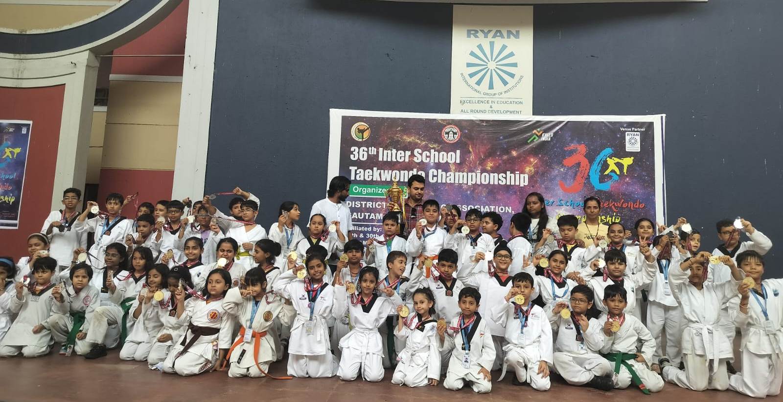 रयान इंटरनेशनल स्कूल ने जीती ओवरऑल रनर-अप ट्रॉफी : 36वीं अंतर-विद्यालयी ताइक्वांडो चैंपियनशिप में किया शानदार प्रदर्शन