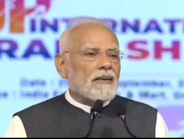 प्रधानमंत्री ने कहा यूपी है देश में नंबर वन:यूपी इंटरनेशनल ट्रेड शो का उदघाटन करने ग्रेटर नोएडा पहुंचे प्रधानमंत्री नरेंद्र मोदी