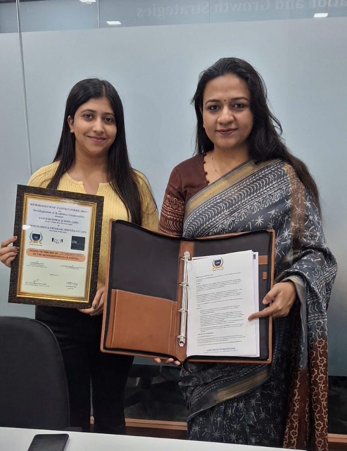 लॉयड ग्रुप ऑफ़ इंस्टीट्यूशन्स और 6WResearch के बीच एमओयू: छात्रों को मिलेंगे इंटर्नशिप और प्लेसमेंट के नए अवसर