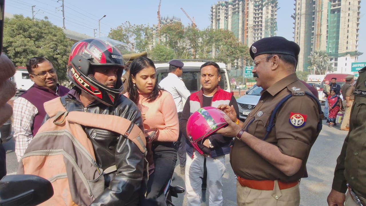 चालान से बचने नहीं जीवन को सुरक्षित बनाने के लिए लगाएं हेलमेट:रोटरी क्‍लब के साथ यातायात विभाग ने चलाया विशेष अभियान