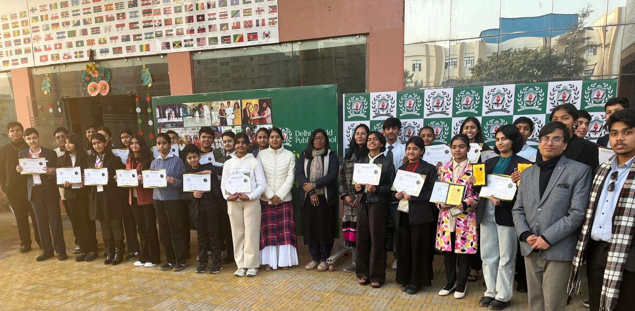 DWPS में मॉडल यूनाइटेड नेशंस (MUN) का आयोजन:तीन समितियों के माध्‍यम से विभिन्‍न मामलों पर हुई चर्चा