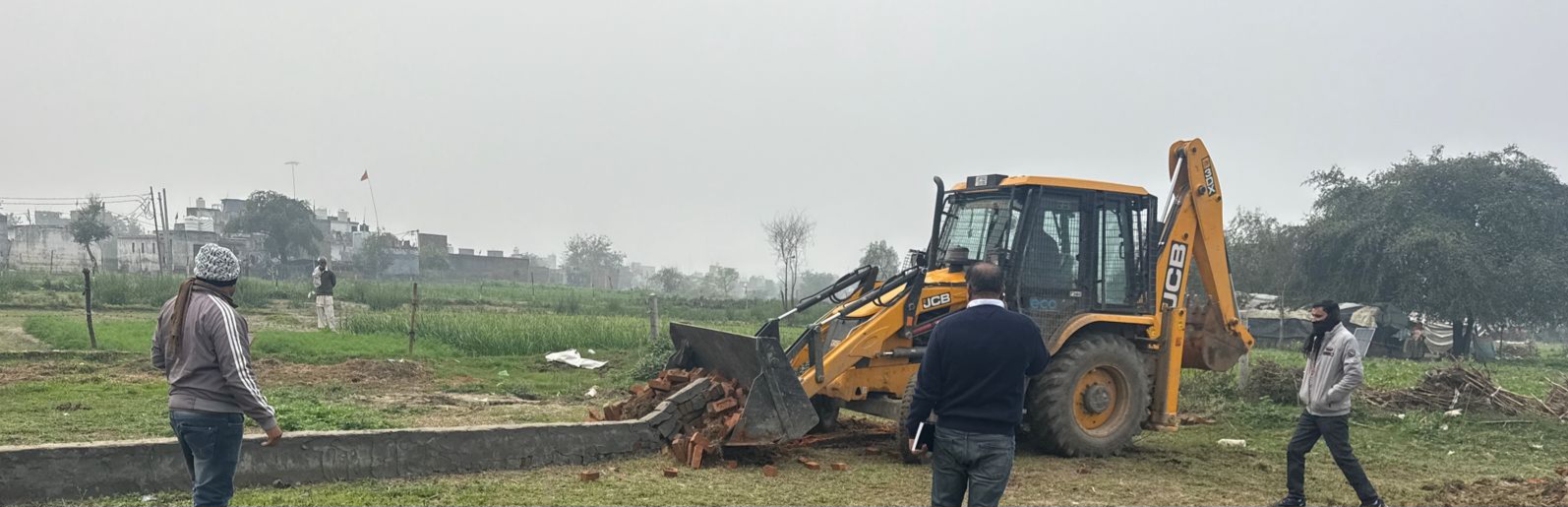 डूब क्षेत्र में कॉलोनी बसाने की योजना पर प्राधिकरण ने फेरा पानी:बुल्‍डोजर चलाकर प्‍लानिंग को किया नेस्‍तोनाबूत