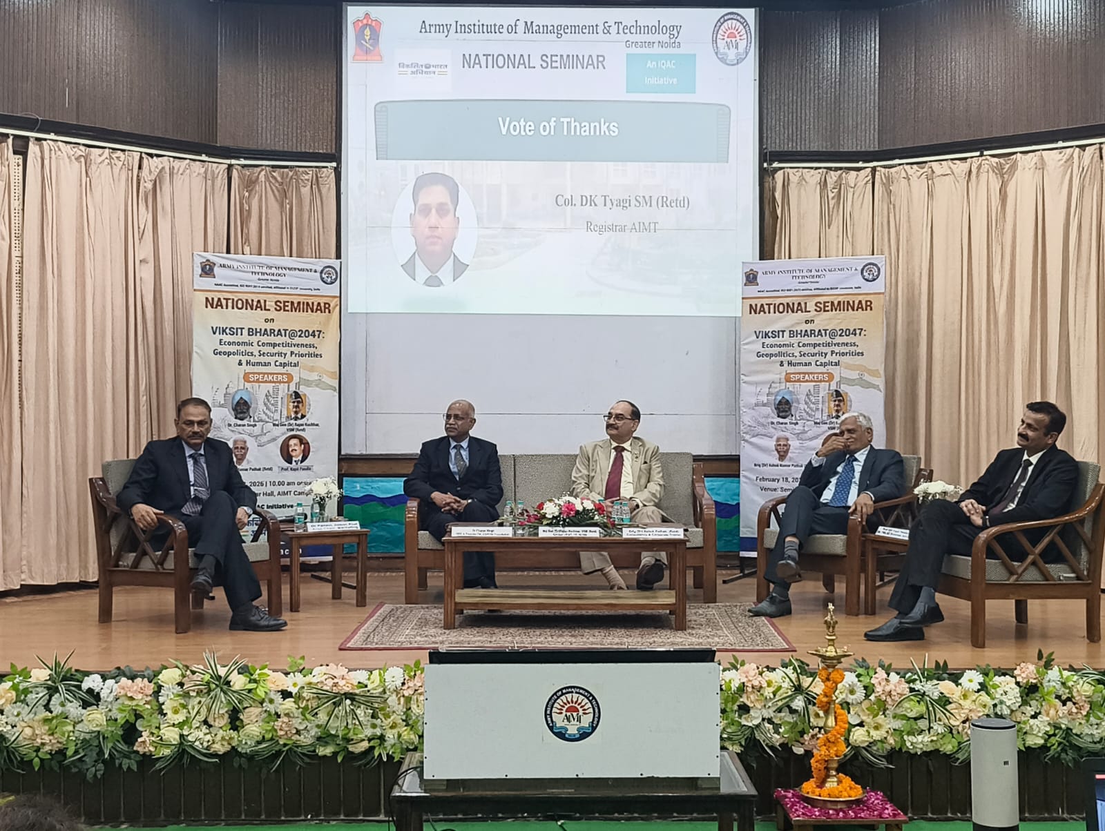 आर्मी इंस्टीट्यूट में विकसित भारत 2047 विषय पर राष्ट्रीय संगोष्ठी का आयोजन:रक्षा और शिक्षा जगत की हस्तियों ने विषय पर रखे विचार