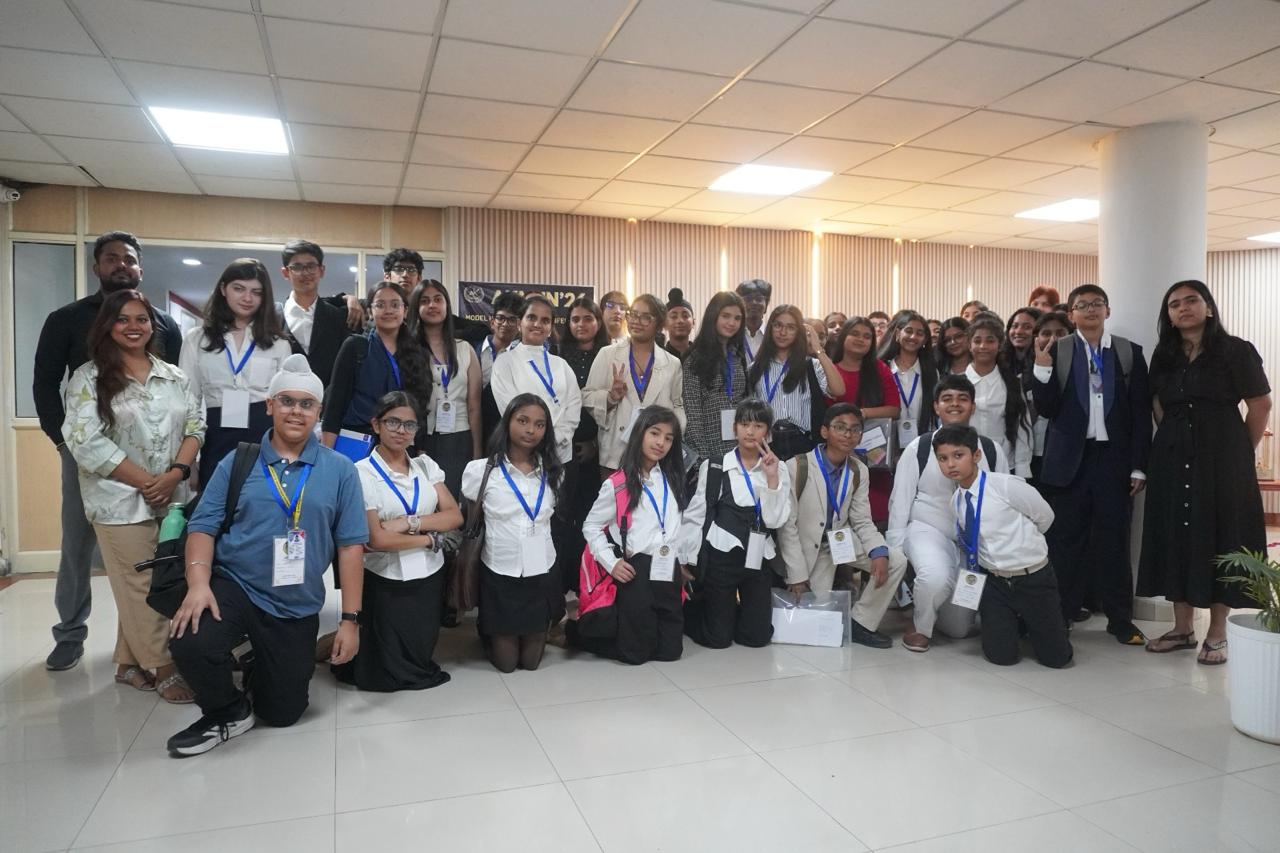 एक्यूरेट इंस्टीट्यूट में AKMUN-2026 का आयोजन:मॉडल यूनाइटेड नेशंस सम्मेलन में बड़ी संख्‍या में छात्रों ने लिया हिस्‍सा