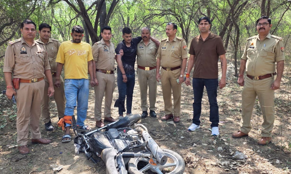 पुलिस मुठभेड़ में गोली लगने से घायल हुए दो बदमाश:बदमाशों के दो अन्‍य साथियों को कांबिग के दौरान किया गया गिरफ्तार