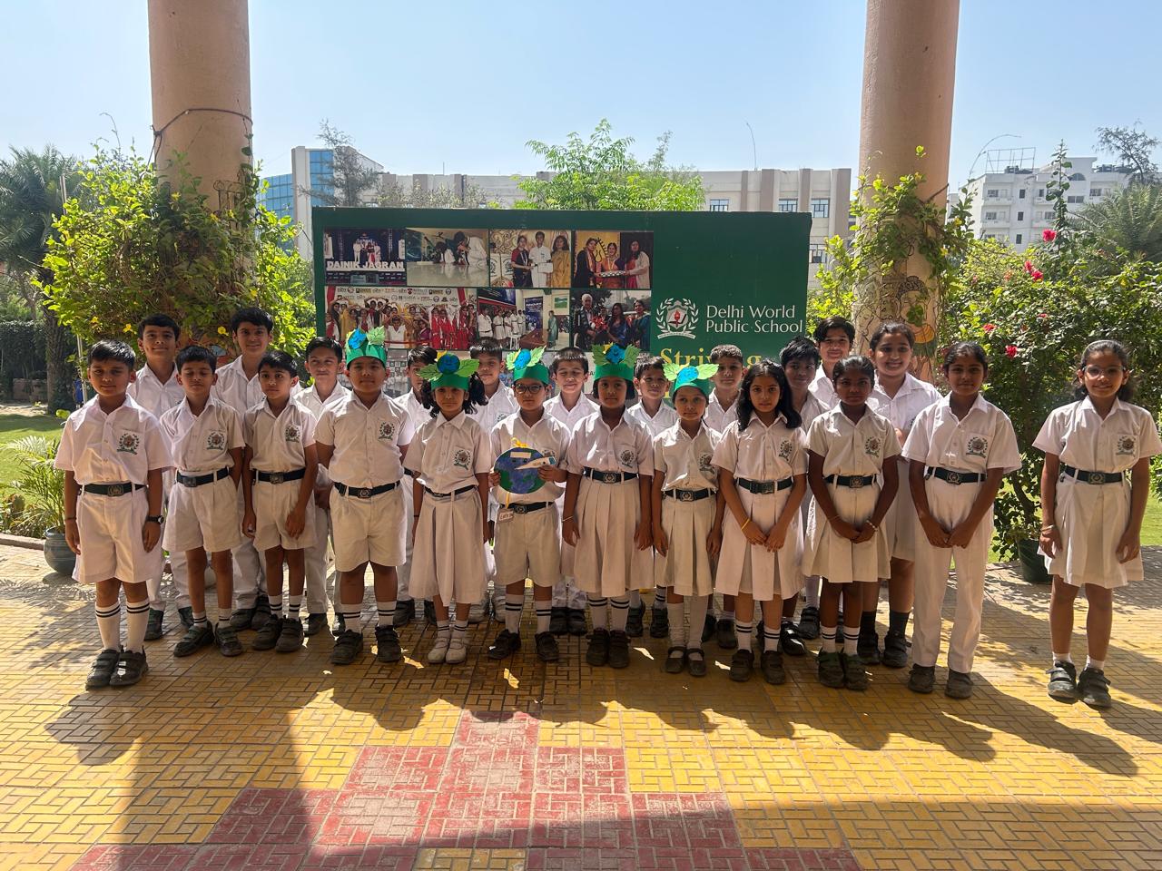 दिल्ली वर्ल्ड पब्लिक स्कूल में मनाया गया पृथ्‍वी दिवस:विद्यार्थियों ने मदर अर्थ की देखभाल करने का लिया संकल्‍प