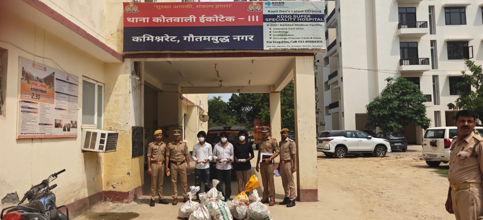 ग्रेटर नोएडा वेस्ट में तीन चोर गिरफ्तार, लाखों के बिजली के तार व कॉपर बरामद