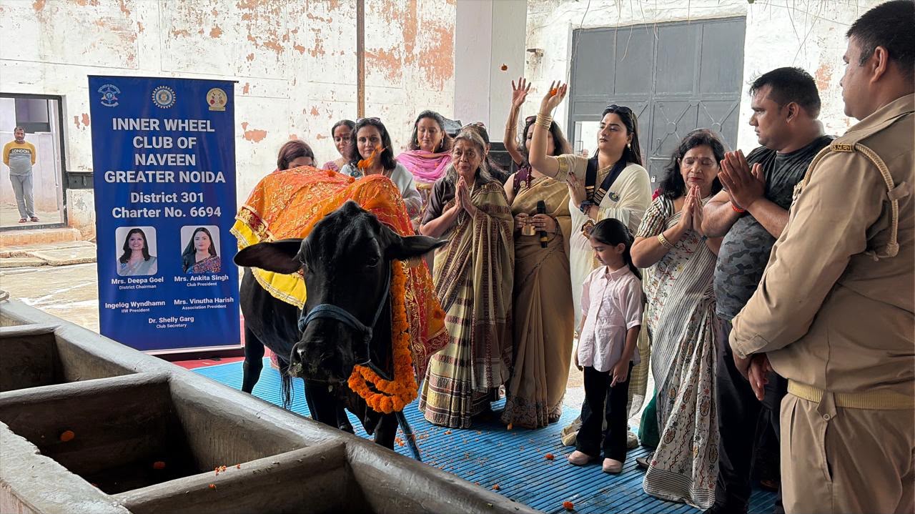 लुक्सर जेल में गौदान एवं सेवा का प्रेरणादायी आयोजन:इनर व्हील क्लब ऑफ नवीन ग्रेटर नोएडा ने किया आयोजन