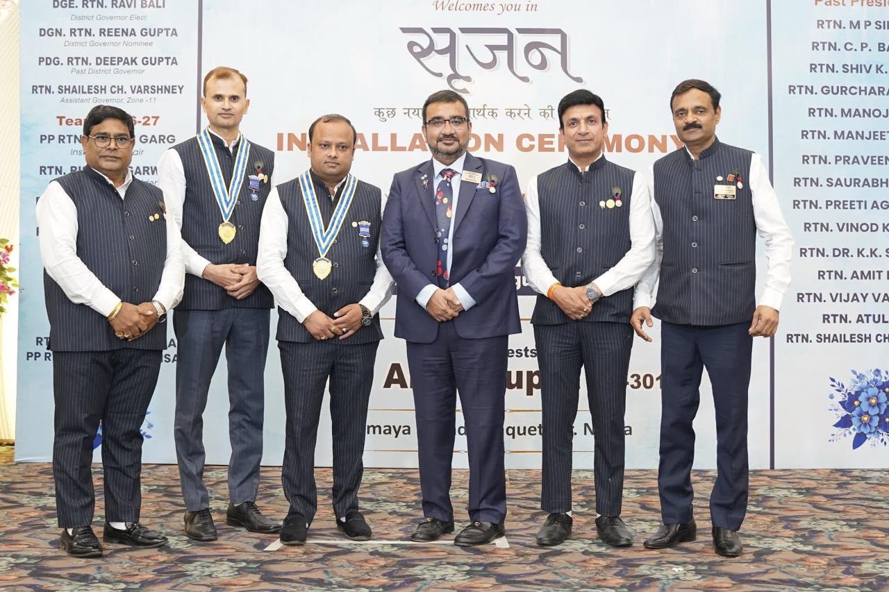 रोटरी क्लब ग्रीन ग्रेटर नोएडा के नए सत्र का आगाज:निखिल गर्ग बने रोटरी क्‍बल के नए अध्यक्ष