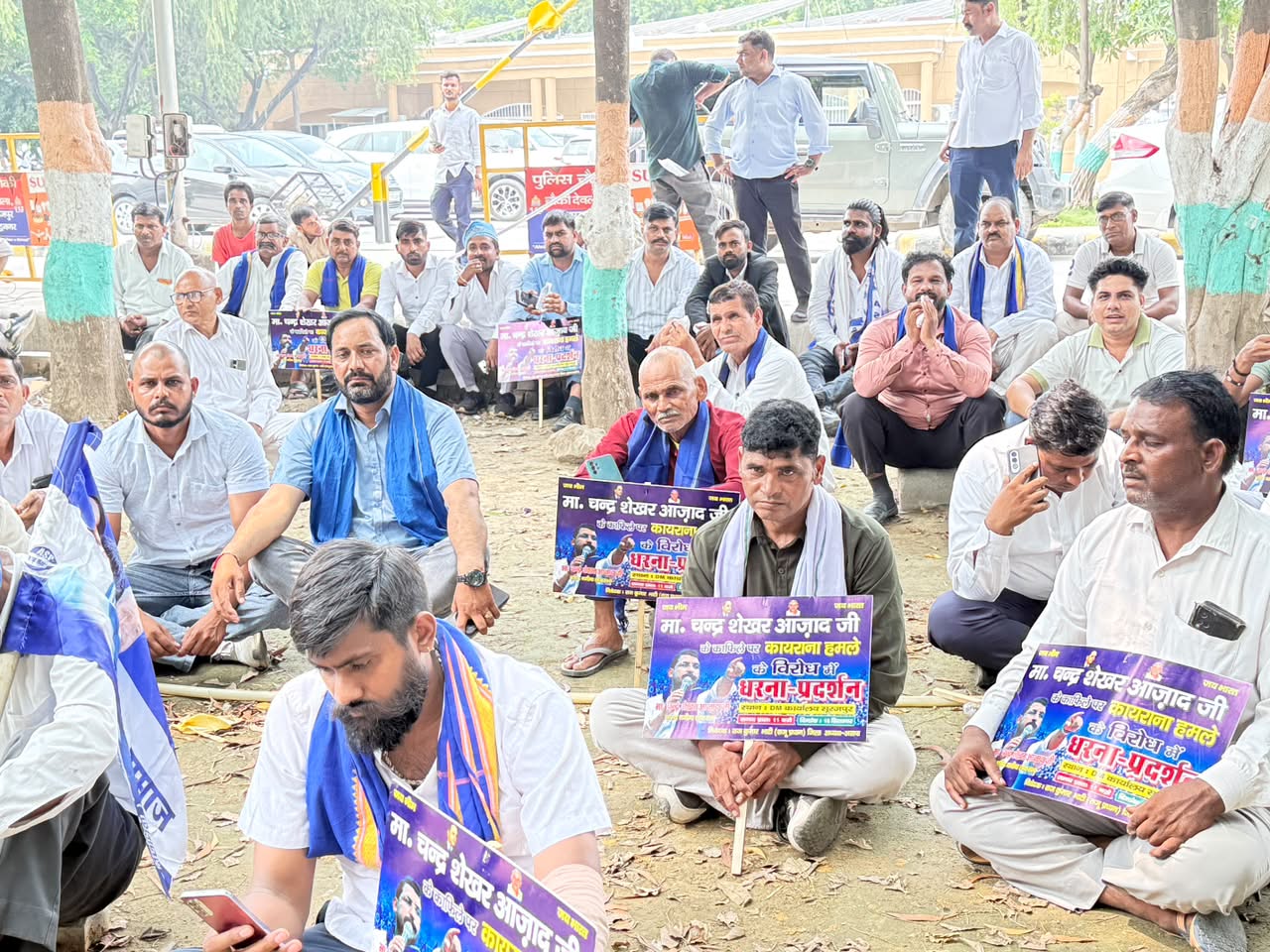 आजाद समाज पार्टी व भीम आर्मी भारत एकता मिशन ने किया प्रदर्शन:राष्‍ट्रपति के नाम सौंपा मांगों का ज्ञापन