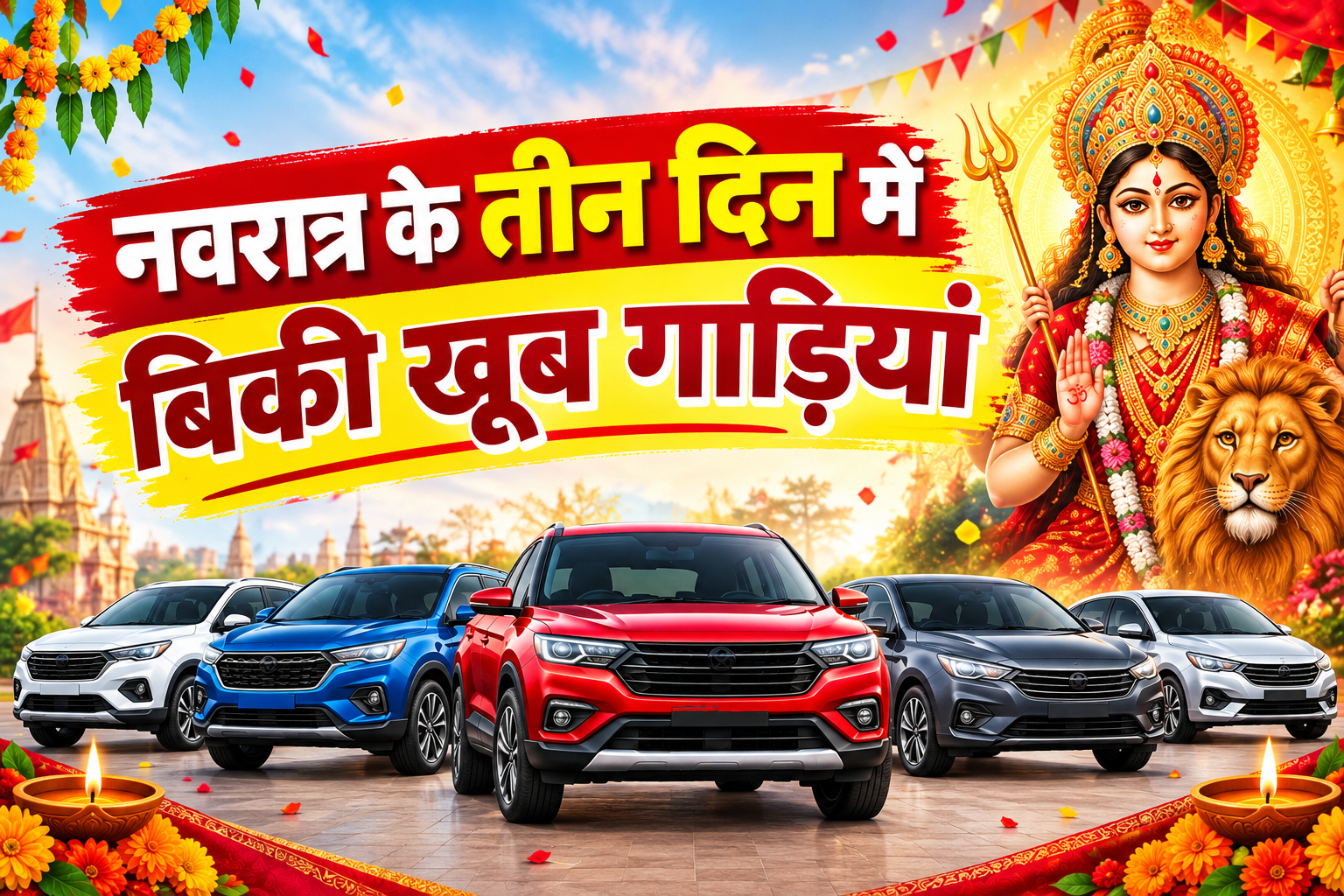 नवरात्र के तीन दिन में बिकी 1 हज़ार गाड़िया, दशहरा और दिवाली तक बिक्री में तेजी रहने की उम्मीद